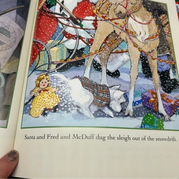 McDuff's Christmas book 2001 vtg hardcover book 10" library stickers on it - Picture 10 of 12